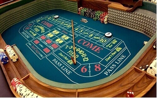 Craps table land-based casino