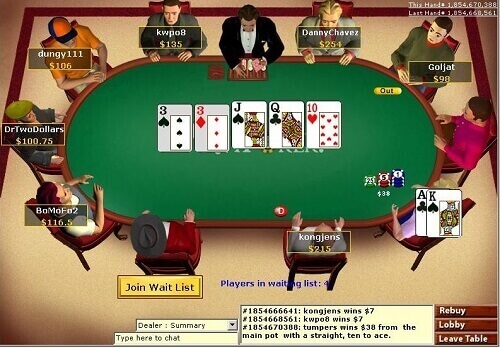 online poker table games USA