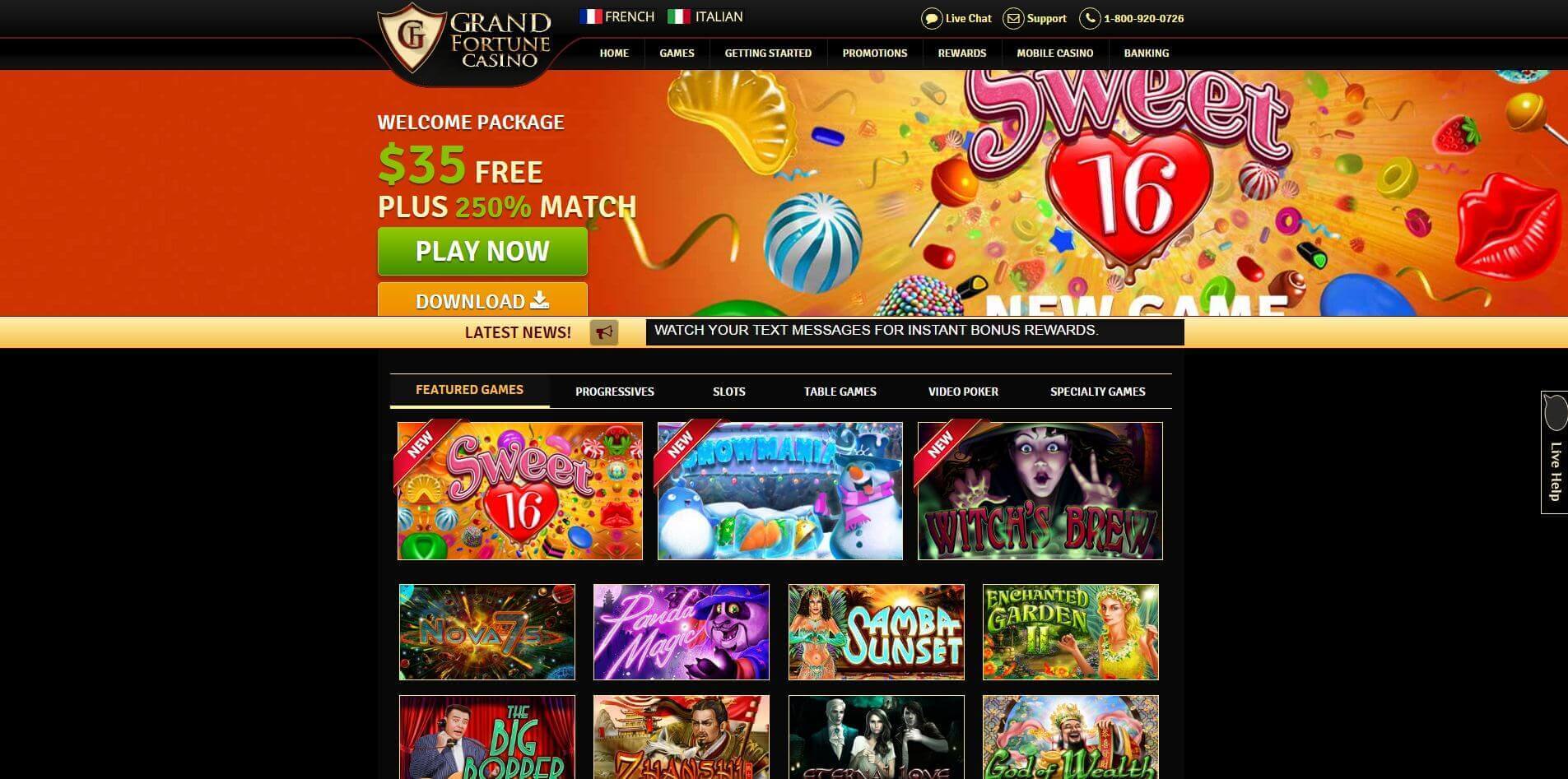 grand fortune casino home page