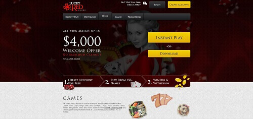 Lucky Red casino review USA homepage