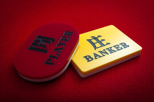 baccarat player and banker chips