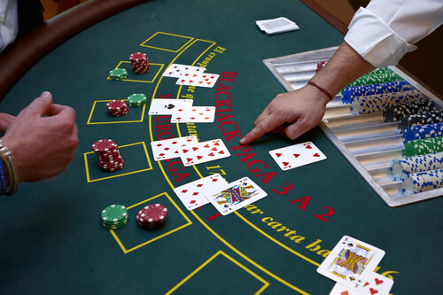Image of Blackjack table casino game