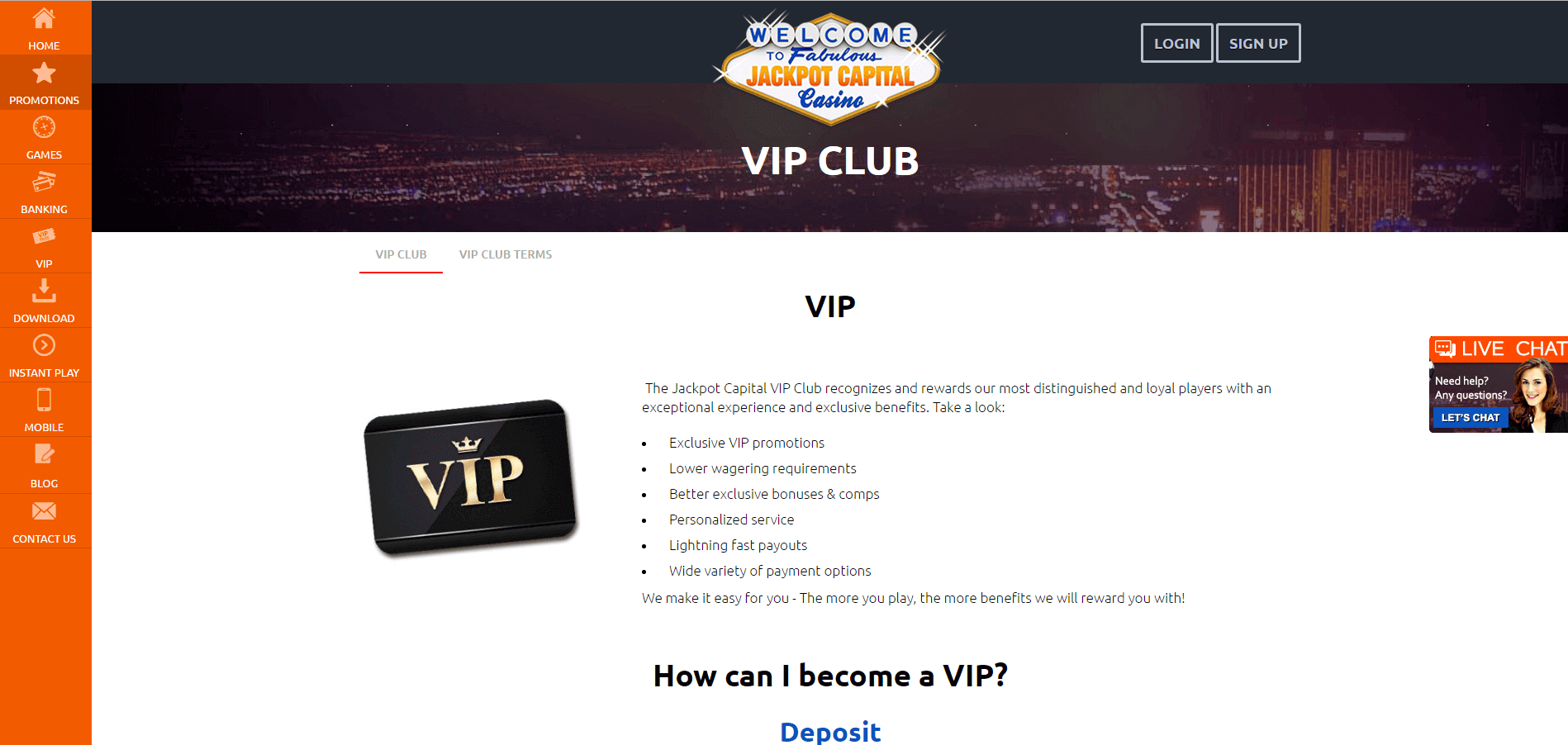 Jackpot Capital VIP