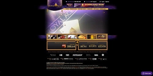 Royal Ace Online Casino USA Homepage