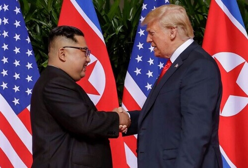 Kim Jong Un Meets with Donald Trump