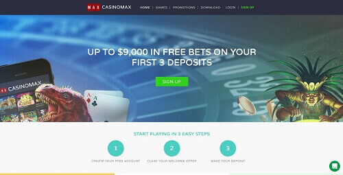 Casino Max online casino review homepage