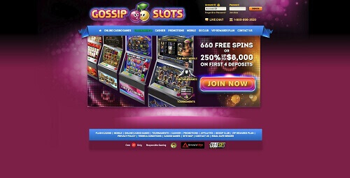 Gossip Slots Homepage - Casino Review