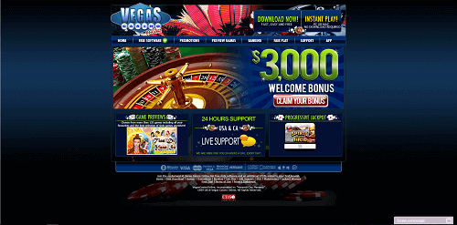 image of Vegas Casino Online home page