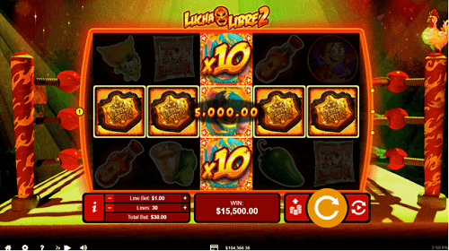 image of lucha libre 2 online slot game top US casino game review