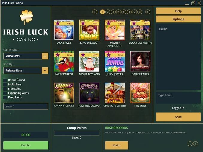 Irish Luck Casino Games USA