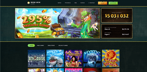 Irish Luck Casino site review