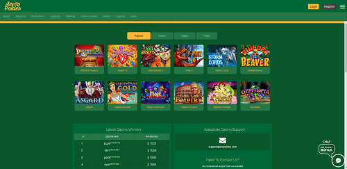 Ace Pokies Casino Game Selection