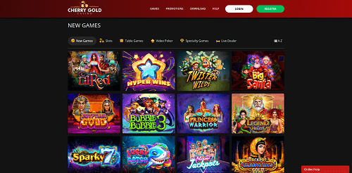Cherry Gold Casino Game Selection