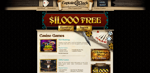 Casino Games at Captain Jack
