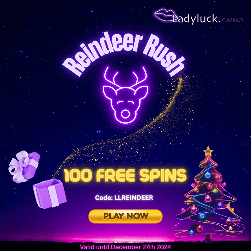 reindeer rush free spins at lady luck casino