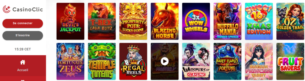 Casino Clic games FR