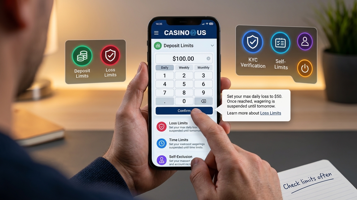 Responsible Gambling Tools at CasinoUS Responsible Gambling Tools at CasinoUS